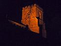 Church tower at night